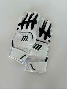 Marucci Men's White and Black Batting Gloves NWOT